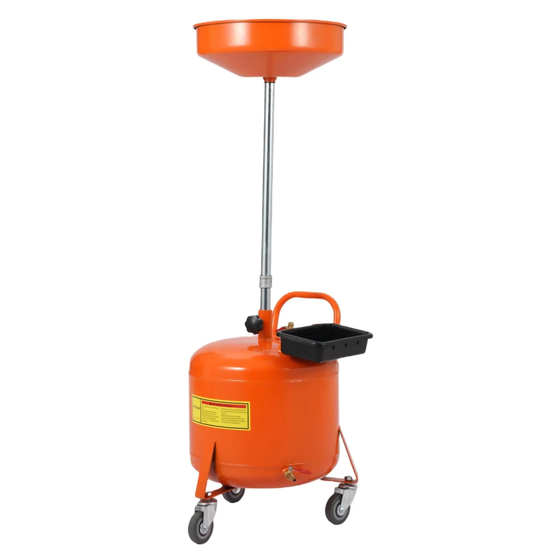 GARVEE Discover the GARVEE Portable Oil Drain Tanks: Choose between 8 Gallon or 20 Gallon models, featuring adjustable funnel heights, air-operated drainage, and 360° wheels for easy maneuverability and storage.