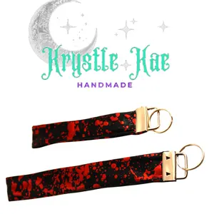 Gothic Blood Splatter Key Fob Wristlet