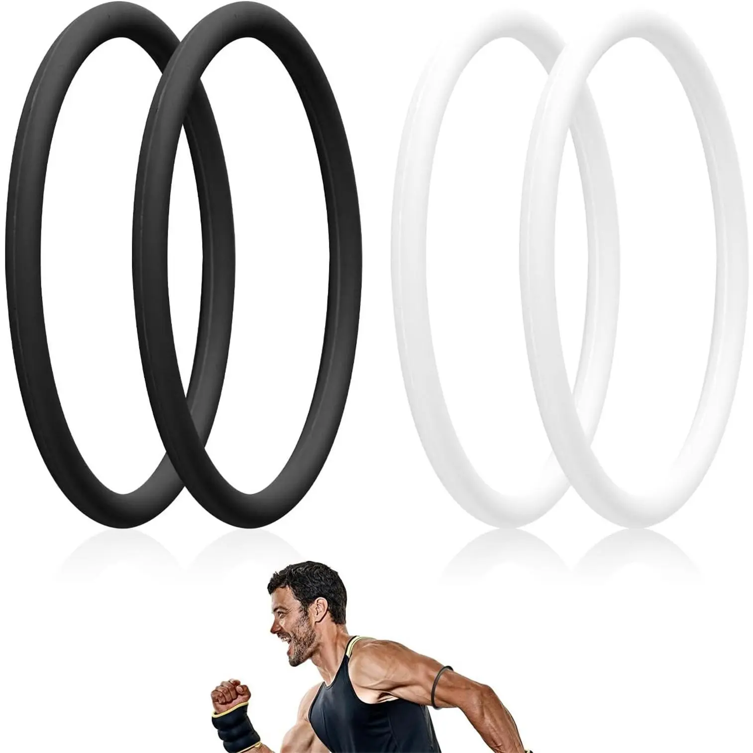 4 Pcs-Black and White