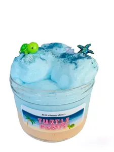 Turtle Party Cloud Dough Slime- 8oz - handmade in USA- Scented