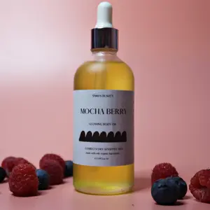 Mocha Berry Glowing Body Oil that Combats Dry Sensitive Skin 3.4oz