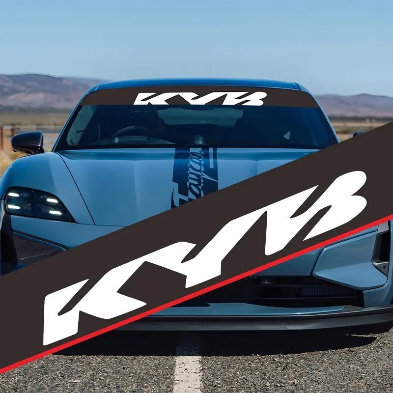 1 Creative English Letter KYB Car Sticker - Waterproof and Scratch Resistant Vinyl Car Front and Rear Glass Sticker - Self-Adhesive Vehicle Exterior/Interior, Laptop, Personalized Trim - Easy to Apply, No Residue Removal - Car Decals for Cars, Trucks,