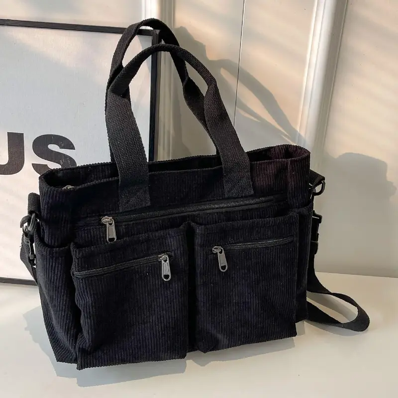 25 fall&winter Women's Casual Solid Color Zipper Crossbody Bag, Large Capacity Multi-pocket Design Portable Shoulder Bag for Daily Used, Girl Fashionable Shopping Bag, Zipper Crossbody Tote, Crossbody Shoulder Handbag, Casual Bags