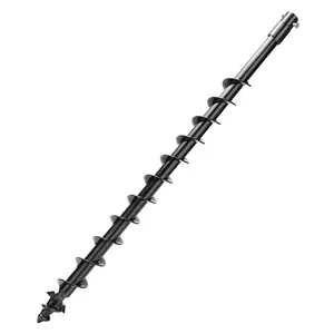 Earth Bit,7/8" Shaft & 31" Length Augers for Earth and Ice Heads (2 Inch, Black Post Hole Digger)