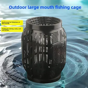 1pc New Type Fish Cage with Bottom Sink, Enlarged Upside-down Opening, Anti-escape Net, Round Fish Net Cage, New Round Design