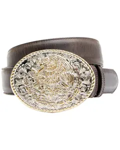 Cody James Men's Men'S Two-Tone Mexican Eagle Buckle Belt - Cjasu21bt6