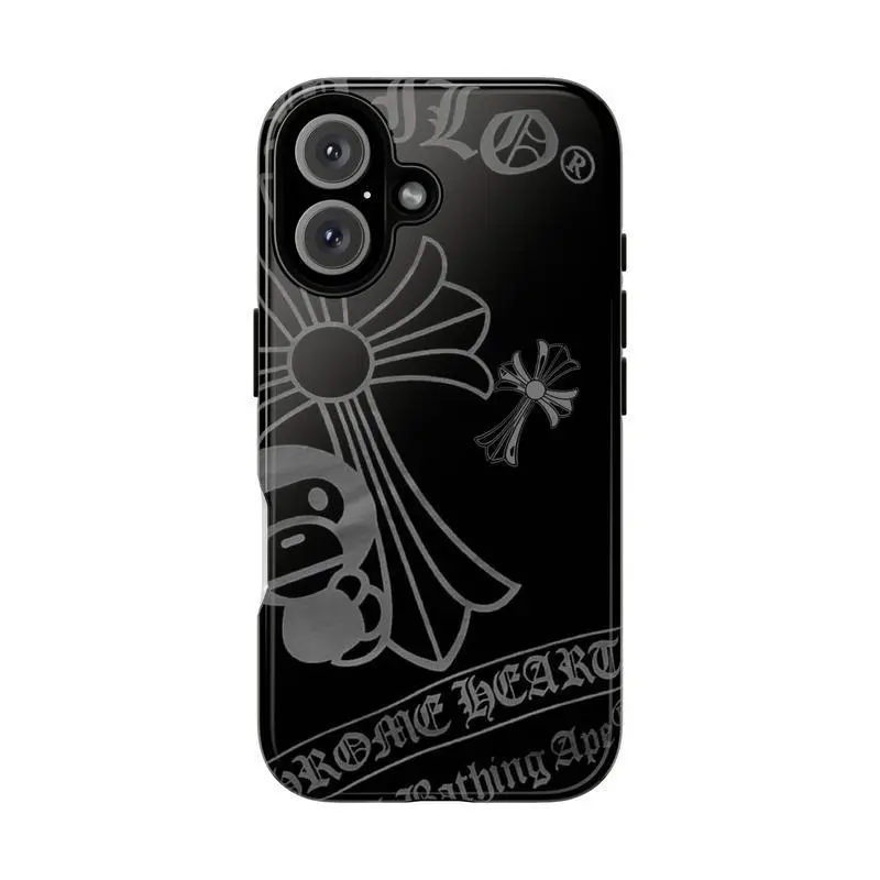 HE@RT CHOM babY mILO Phone Case- Dual Layer Design for iPhone 12-15, 16, 16 Plus, 15, 15 Plus, 14, 14 Plus, 13, 13 Mini, 12, 12 Pro & XS, XS Max Phone 16 15 14 13 12 11 Phone Cases Phone Cover Hard Case Tough 2-piece Phone Case