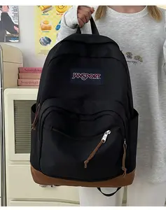 Unisex JanSport Cool Backpack, Large Computer Bag Rucksack with 2 Compartments, Ergonomic Straps, Black