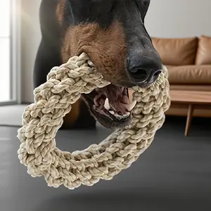 Durable Anti-Chew Rope Knot Dog Toy | Heavy-Duty Interactive Dental Toy for Medium to Large Breeds - Extra-Strong Biting Resistance, Suitable for Tug-of-War and Solo Play, Long-Lasting Chewing