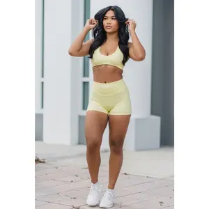 Emoni Endurance Sports Bra - Lemon Drop