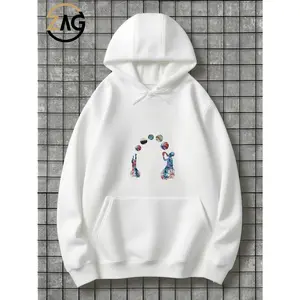 Sports Novelty Print Graphic HoodieColorful Basketball Art Hoodie for Sports Enthusiasts Stylish and Comfortable Sweatshirt - Unisex, hooded sweatshirt, front pocket design, Brother Teenage Mom Dad Halloween Birthday Christmas Gift Valentine's