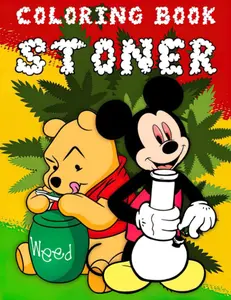Stoner Coloring Book - Soft Cover Paperback Relaxing Activity Book (Published 12/28/2021) with Comic Style Iconic Characters in Unique Settings