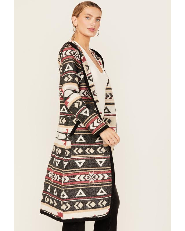Cripple Creek Women's Southwestern Print Hooded Duster - Cr16149-400