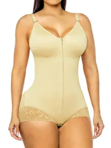 Colombian Fajas Tummy Control Shapewear Bodysuit, Zipper Front Adjustable Butt Lifter, Body Shaper for Women, Comfortable Tight-Fit, Smooth & Stylish Design Underwear