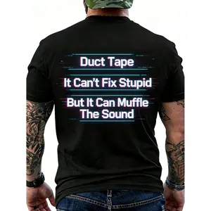 Amusing Graphic T-Shirts for Men Casual Crew Neck Funny Shirts Perfect Gifts for Fathers Husbands and Boyfriends Holiday Present with Made in USA Label