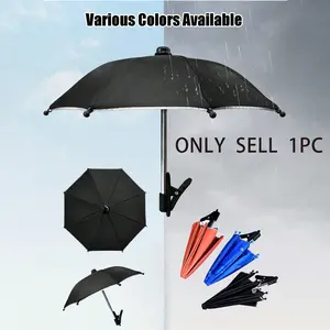 Phone Clamp Umbrella, Outdoor Waterproof Sunshade Umbrella With Clip bracket, Anti-UV Anti-Reflective Mini Umbrella For Light Rain, Universal Phone Sun Visor, Outdoor Anti-Glare Phone Sun Shade Travel Essentials Workout School Supplies Holiday Camping Hol