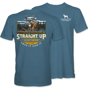 Straight Up Southern Timber Deer T-Shirt – Indigo