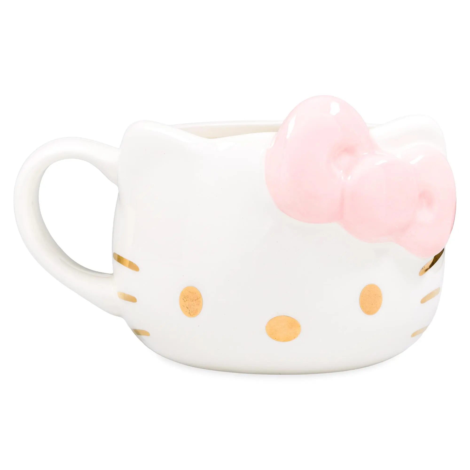 $21.99 | Sanrio Hello Kitty Golden Face Sculpted Ceramic Coffee Mug - 20oz Novelty Drinking Mug for Tea