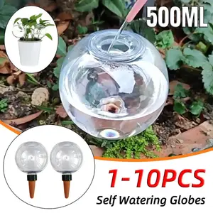 1-10PCS 500ML Self Watering Globes Drip Irrigation System for Daily Watering - Plastic Planter Insert for Garden Accessories Garden Accessories
