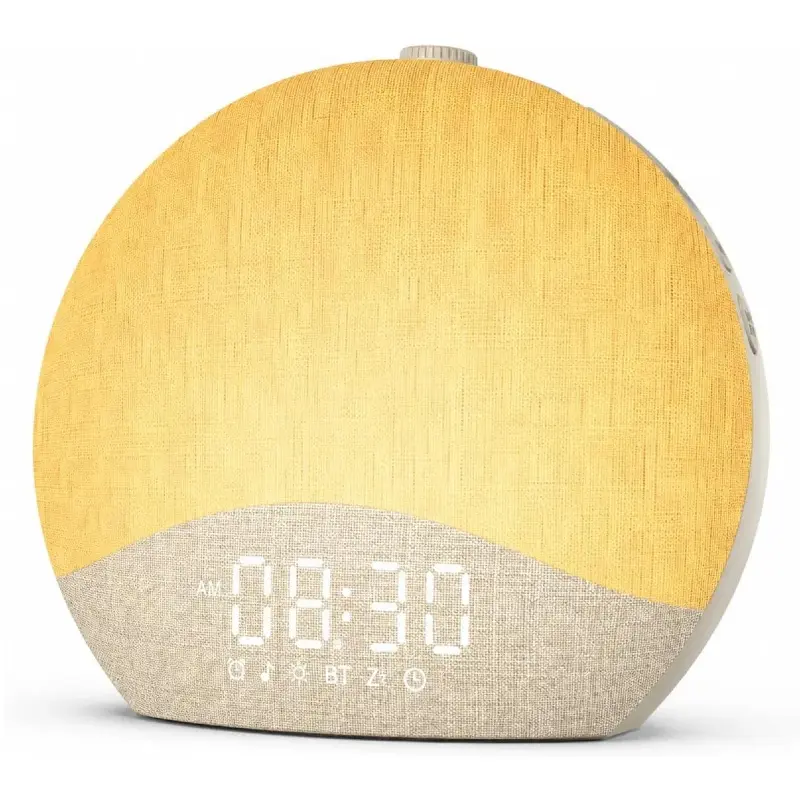 ecozy Upgraded Sunrise Alarm Clock for Heavy Sleepers, Smart Wake Up Light Clock with Sunrise/Sunset Simulation Decor, 26 Soothing Sounds, White Noise Machine Night Light, Bluetooth Speaker Wake Up Light Clock for Bedroom, Adults, Kids homedecor