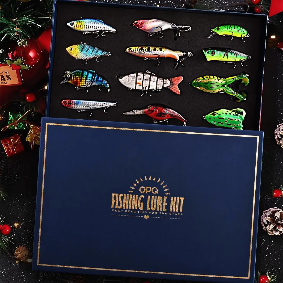 Exclusive Lure Fishing Gift Bundle - 15pcs Multifunctional Lure Kit Swimbaits Ideal Present for Fishing Lovers