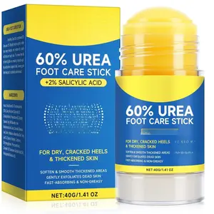 60% Urea with 2% Salicylic Acid Urea Foot Care Stick, Foot Cream Moisturizer for Dry Cracked Feet, Knees, Elbows, Hands,Moisturizes and Hydrates the Dry Skin,Callus Remover & Skin Softener -1.41oz