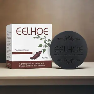 1/2/3PCS Refreshing Hair Shampoo Soap – Polygonum Multiflorum Black Hair Dye Shampoo Bar – Oil Control & Deep Cleansing – Strengthening & Repairing Damaged Hair – Leave Conditioner Effect, Nourishing Scalp & Promoting Shampoo Hair Growth leave conditioner