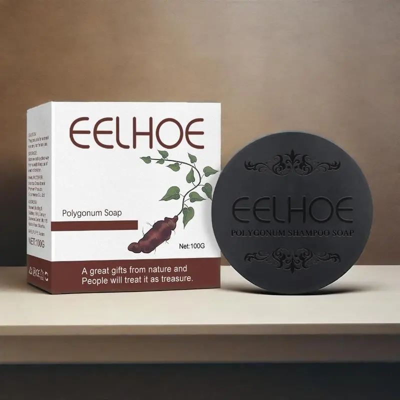 1/2/3PCS Refreshing Hair Shampoo Soap – Polygonum Multiflorum Black Hair Dye Shampoo Bar – Oil Control & Deep Cleansing – Strengthening & Repairing Damaged Hair – Leave Conditioner Effect, Nourishing Scalp & Promoting Shampoo Hair Growth leave conditioner