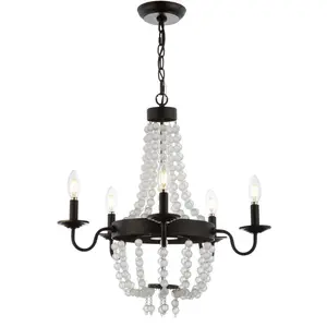 JONATHAN Y Nova 21.5" Acrylic Beaded LED Chandelier JONATHAN Y Nova 21.5" Acrylic Beaded LED Chandelier