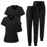 COZYFSCRUBS Luna Vital Set for Women 2-Piece Set - Stretch V-Neck Scrub Top & Jogger Pant with 8 Pockets COZYFIT #summervibes Workwear Uniforms Minimalist Clothes