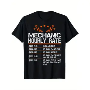 Funny Mechanic Hourly Rate Auto Repair Mechanic Labor Rates T-Shirt