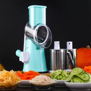 Spiralizer 3-Blade Vegetable Slicer Easy-Cut for Sweet Potato & Radish Transparent Barrel Dishwasher Safe 26x12.7x24cm