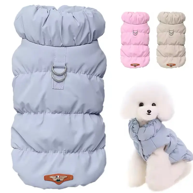Thick Warm Padded Scratch Jacket for Small-Medium Dogs & Cats, Reflective Trim Hook & Loop Fastener Pet Outfit for Chihuahua, French Bulldog, Poodle