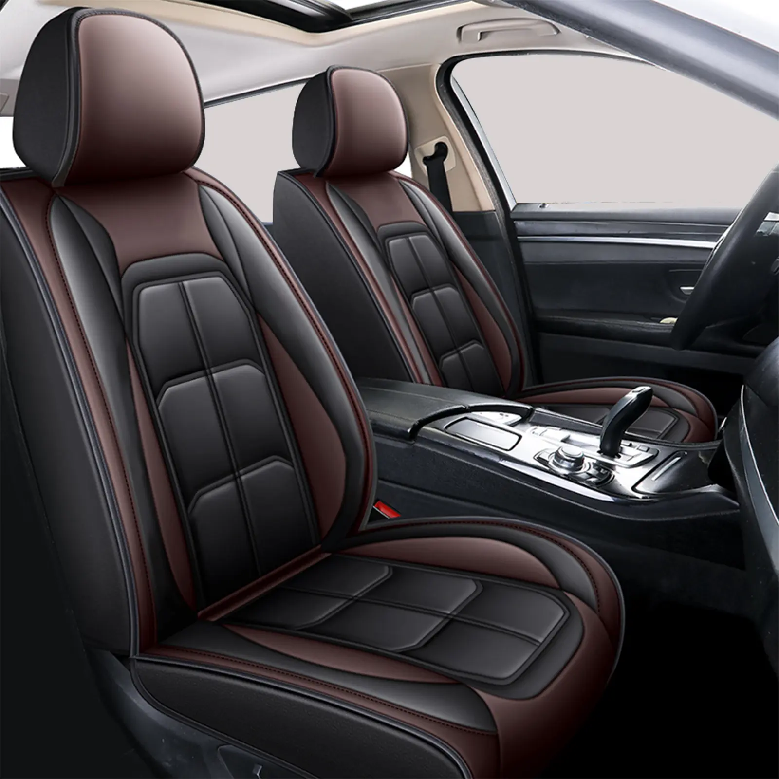 For 2013-2026 Toyota Tacoma Car 5 Seat Covers, Premium Leather Front & Rear Full Set Seat Covers Cushion Protector Pad Mat Waterproof, 40/60 60/40 50/50 40/20/40 Split Rear Benches Auto Decoration Accessories