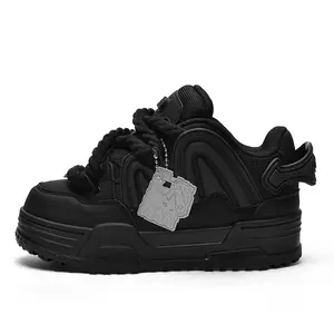 Q-AND Women's Casual Black Sports Shoes Thick-soled Height-increasing Anti-slip Comfortable Soft Daily Commuting & Sports Enthusiasts Footwear Trainer