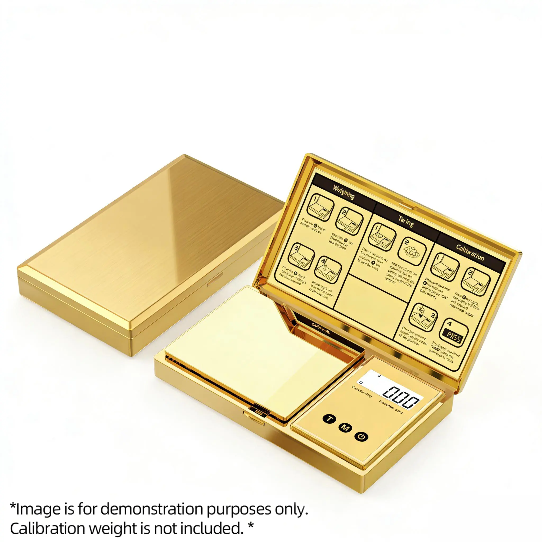 Digital Weighing Scale - 0.01g Accuracy, 200g Capacity, 6 Units, Tare Function, Auto On and Off, Portable Food Scale for Baking, Hobbies, Golden, Batteries Included, Travel Industrial Hand Tool Accessory