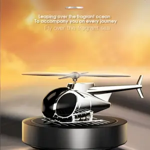 Solar helicopter indoor aromatherapy decoration, solar rotating helicopter design aromatherapy diffuser, car air freshener essential oil diffuser car office small aromatherapy