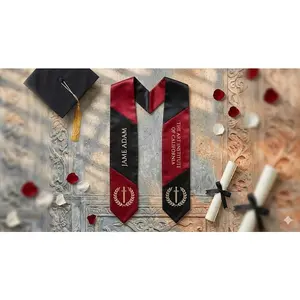 Personalize Black Heritage Graduation Stole, Custom Name Graduation Sash, African American Pride Senior Stole Gift, Class of 2026 Stole