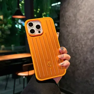 Luggage-style phone case suitable for IP17ProMax, metallic finish, 16/15/14/13Pro, anti-drop, anti-fingerprint, 17Pro protective cover (not aluminum-magnesium alloy) fathersdaygiftideas
