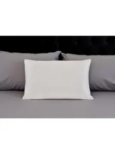 HomeRoots 551587 Cotton Latex Foam & Wool Hypoallergenic Queen Size Bed Pillow