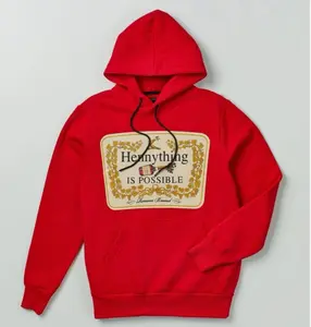 Reason Mens Red Hennything Is Possible Long Sleeve Pullover Hoodie, henny thing is possible hoodies for him and her