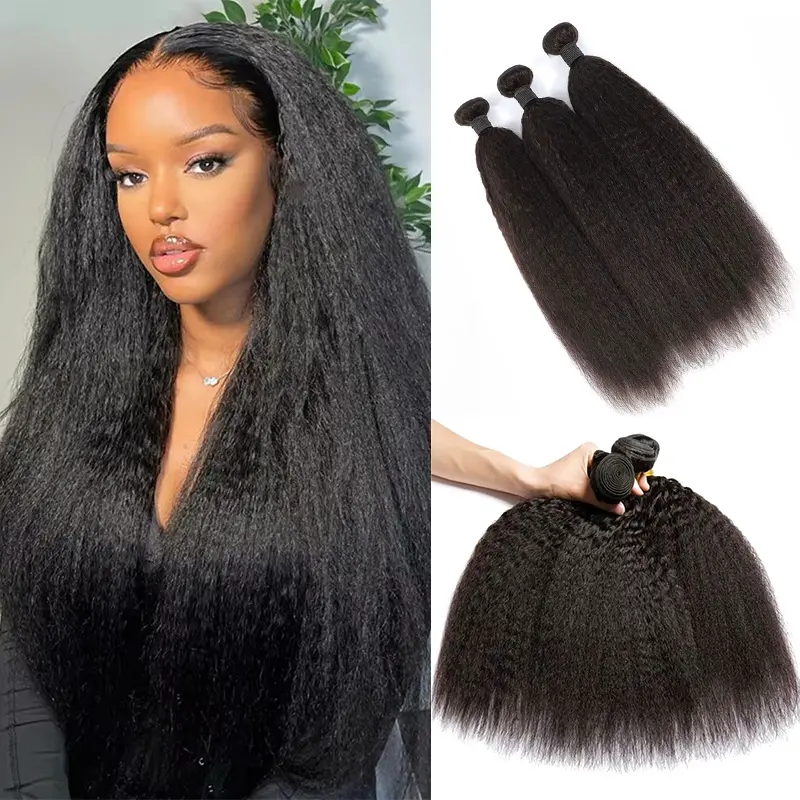 Asteria Hair Yaki Straight Bundles Unprocessed Virgin Human Hair Extensions Sew In Hair Bundles