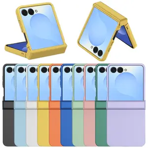 Candy-colored protective phone case Cover with hinge, hard PC back panel to protect the phone. Suitable for Samsung Galaxy Z Flip7, Z Flip7FE, Z Flip6, Z Flip5.