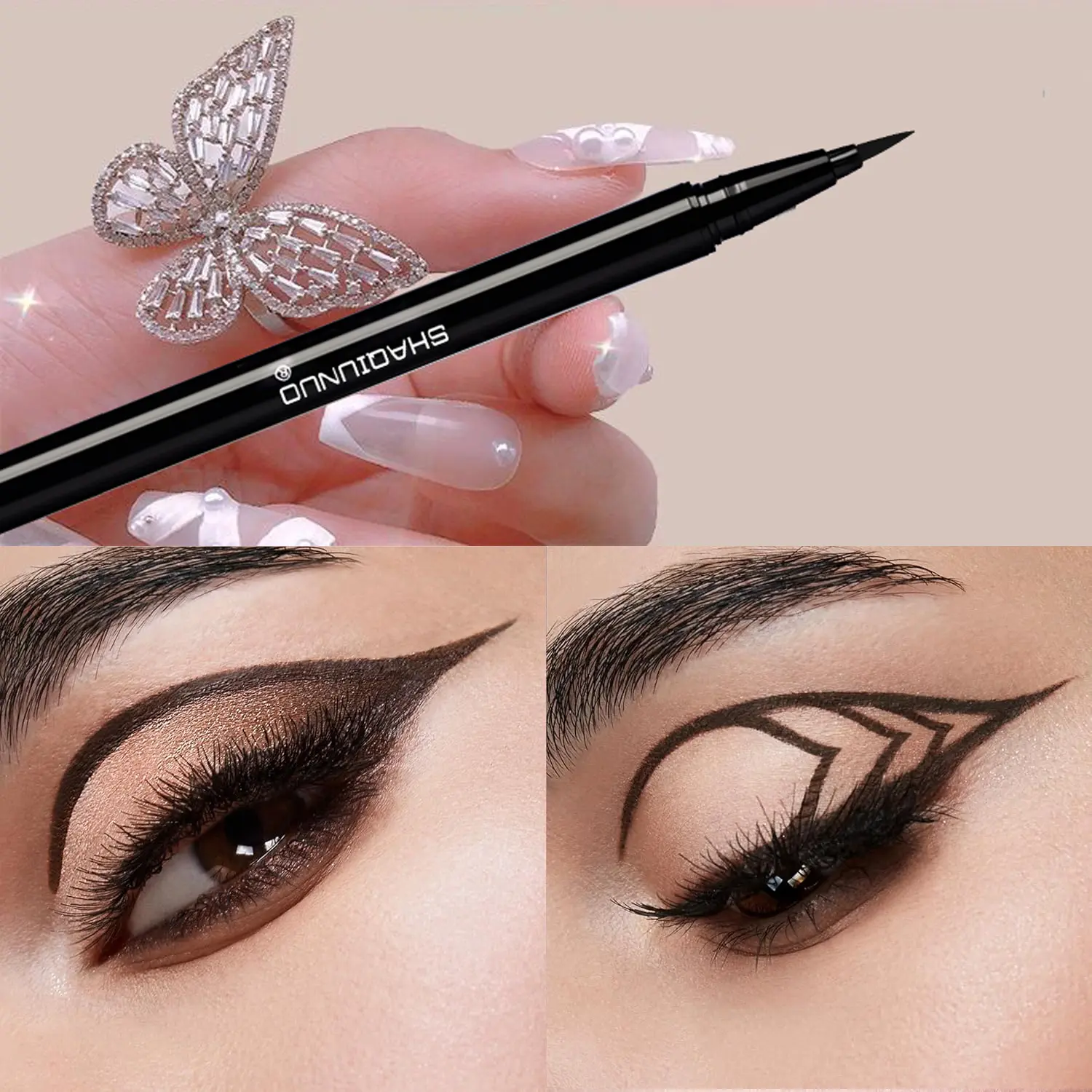 Fine Tip Liquid Eyeliner Pen, Precision Liner, Smooth & Flawless Application, Long-Lasting Waterproof Formula, Perfect Gift for Valentine's Day & Christmas, Longwear Eyeliner