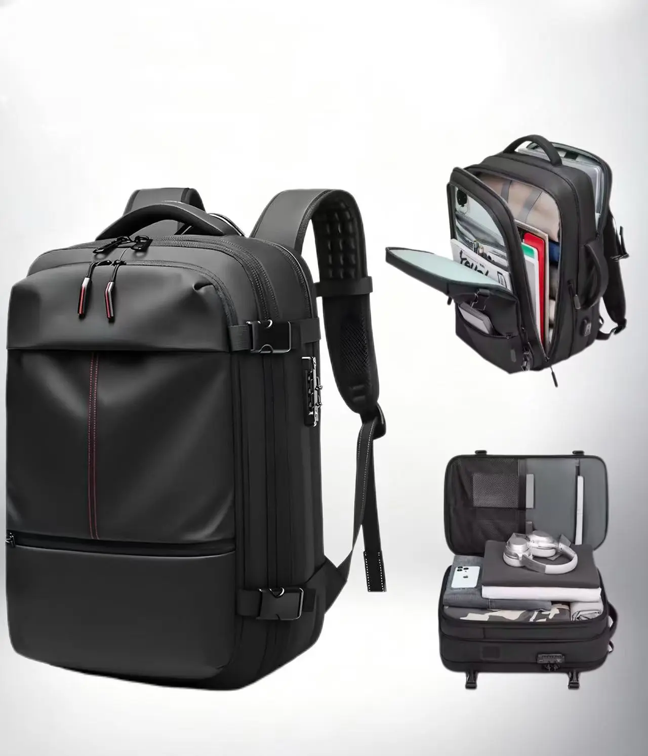 The Ultimate Travel Backpack for Men & Women 40L- TSA - Approved Carry On Backpack with USB Charging Cable, 15.6” Laptop Compartment gift idea backpack -for Hiking, Business, Work-commuting, College, Weekender Backpacking