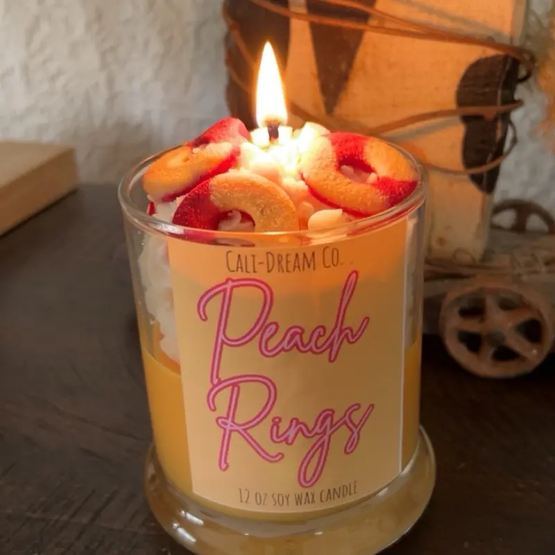Peach Rings Soy Wax Candle Peach Rings Soy Wax Candle