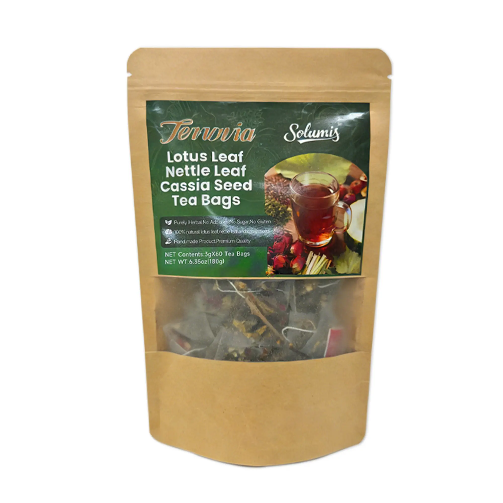 Solumis Herbal Anti-Inflammatory Green Tea is a blend of lotus leaf, cassia seeds, and nettle leaf. This healthy, Caffeine Free tea offers a refreshing and soothing taste. everyday, Beverage tiktokshopspringglowup