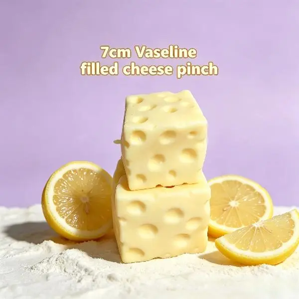 7cm Square Cheese Squishy Fidget Toy, Vaseline Filled Moldable Squeeze Ball, Soft Realistic Sensory Hobby Toy, Stress Relief Decompression Vent Toy, Funny Leisure Gift for Kids & Adults
