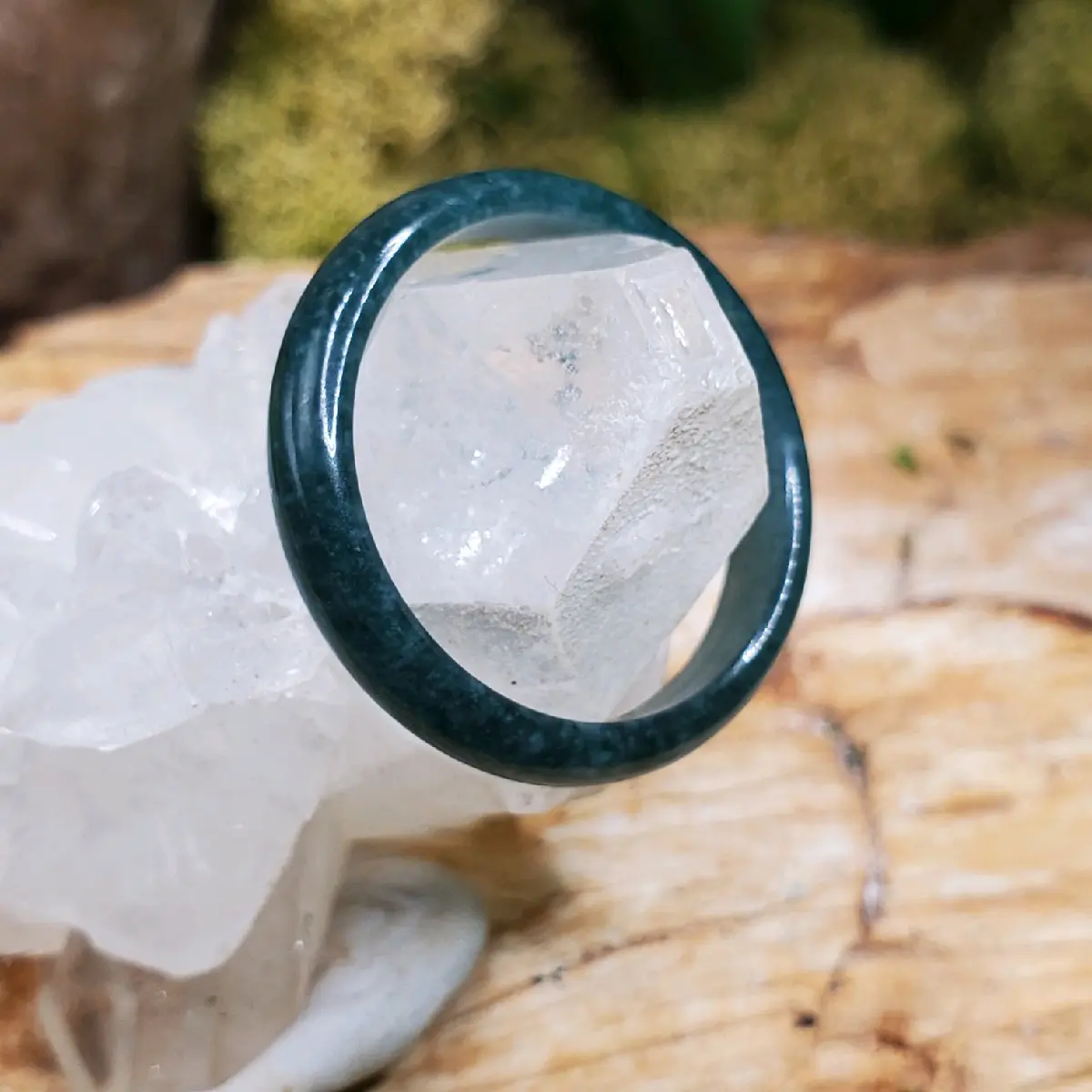Burmese Jadeite Jade Ring - SZ 9.75