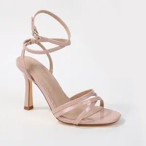 Berness Women's Emmy Slim Crossover Straps Stiletto Heels Beige 8